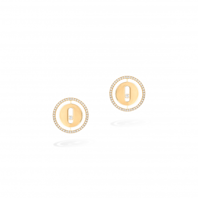 MESSIKA LUCKY MOVE STUD EARRINGS YELLOW GOLD DIAMOND EARRINGS 11571-YG